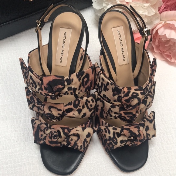 Antonio Melani Vilada Leopard Heels Size 8 - Picture 2 of 8